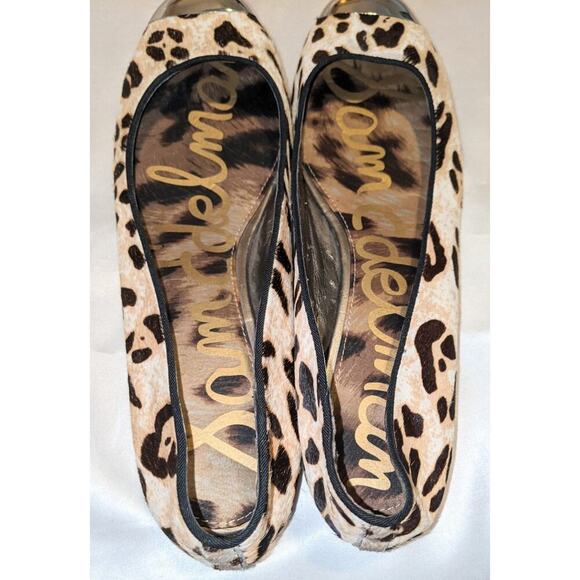 Sam Edelman Womens Jordie Ballet Flats Calf Hair Leopard Print Cap Toe Size 8.5M - Picture 5 of 8